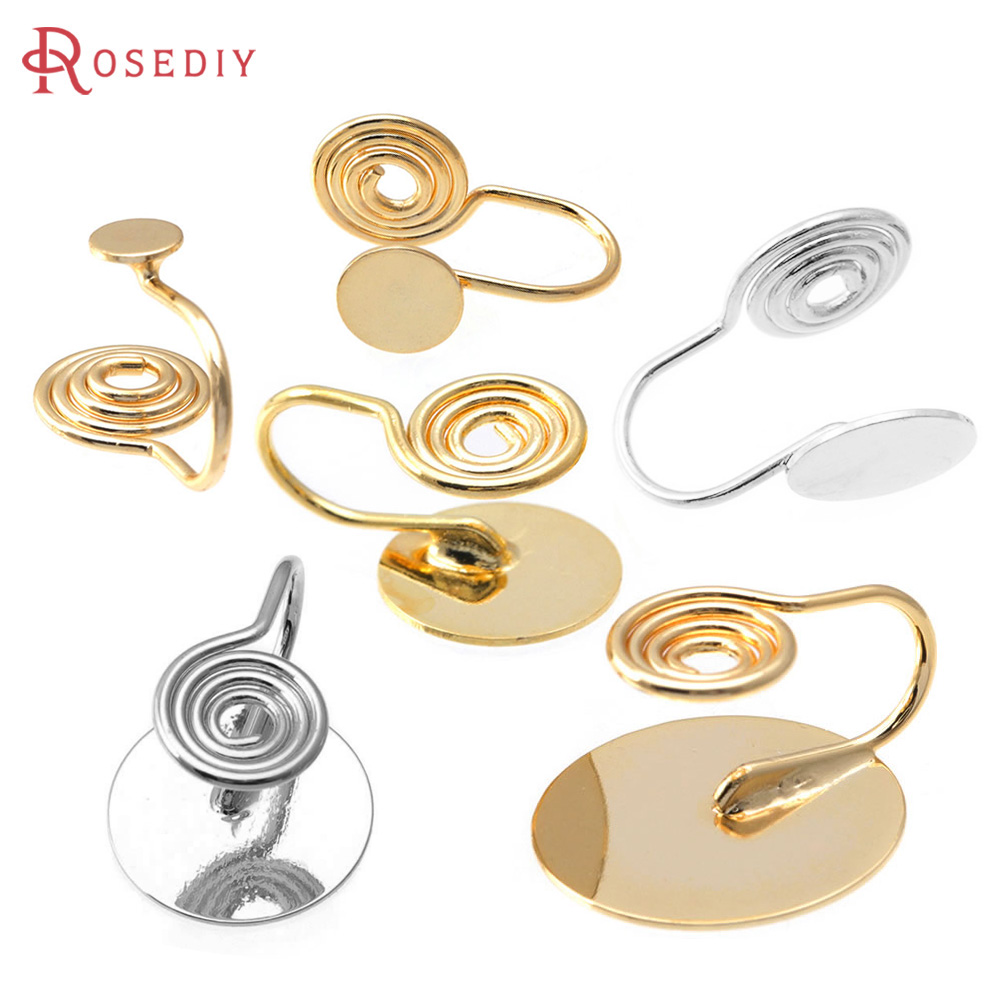 Jewelry Making Kits - 4MM~14MM 18K Goldfarbenes Messing mit Fassungen