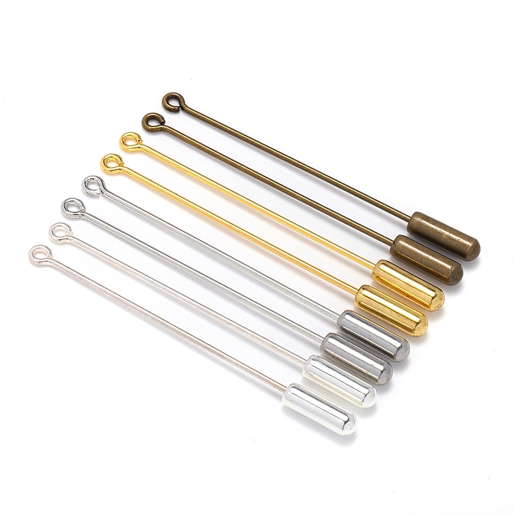 Jewelry Making Rivets - 20 Stück Metall-Broschenstifte, Nadelösenstifte mit Stopperenden,