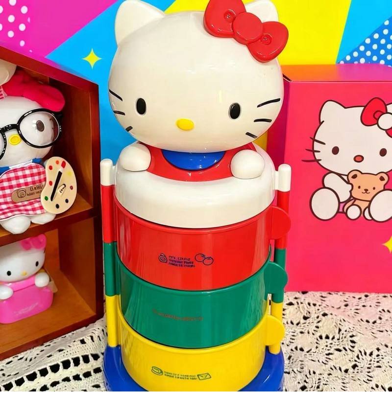 Jewelry Making Board - Cartoon-Figur Hello Kitty Aufbewahrungsbox Drehbare Dreischichtige