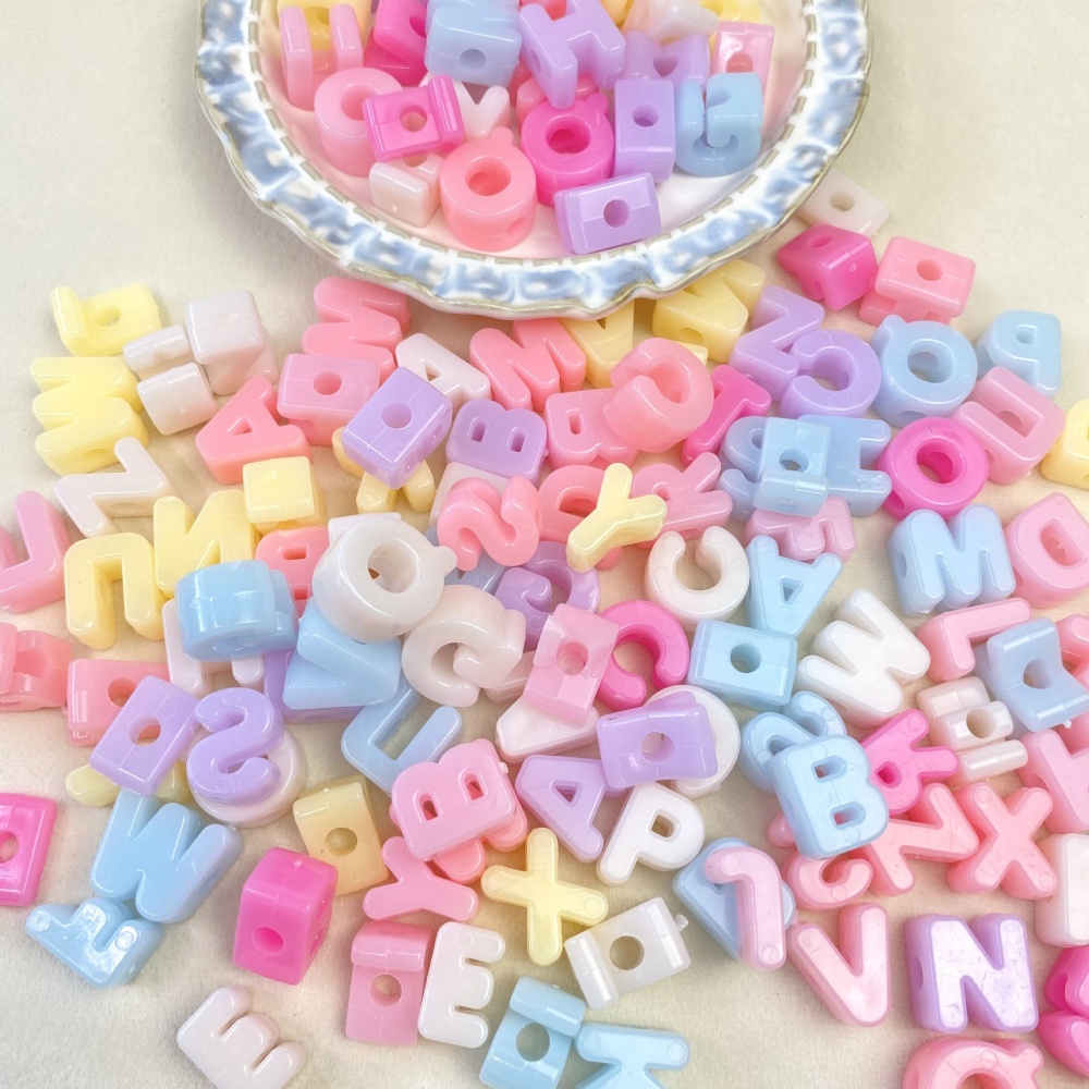Jewelry Making Online - 10/50/100 Stück 14–20 mm Acryl-Buchstabenperlen in