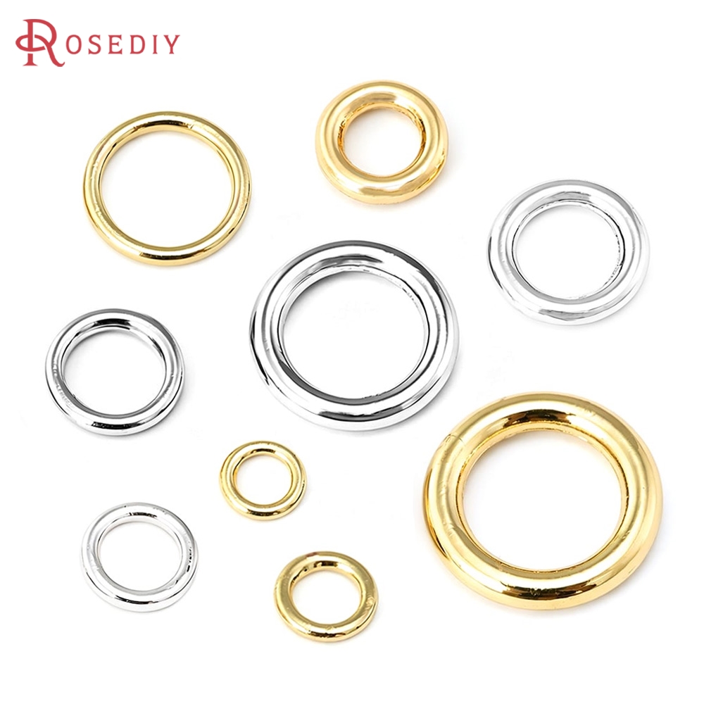 Jewelry Making Gold Wire - 4~14,5MM 18K Goldfarben Messing Runddraht Geschlossene