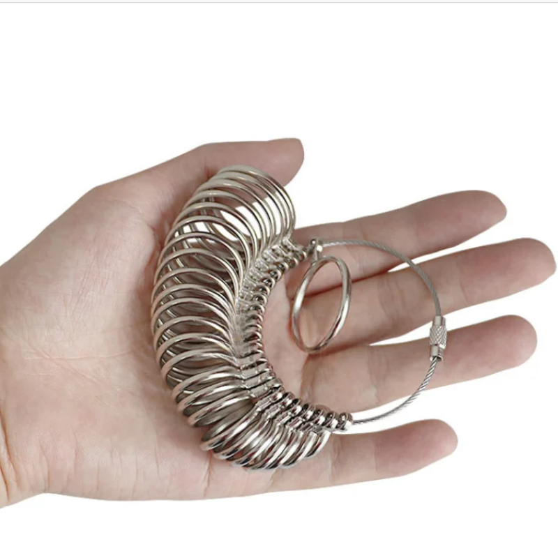Jewelry Making Uk - Professionelles 4-in-1-Ring-Messgerät aus Metall, Fingergröße, Messwerkzeug,