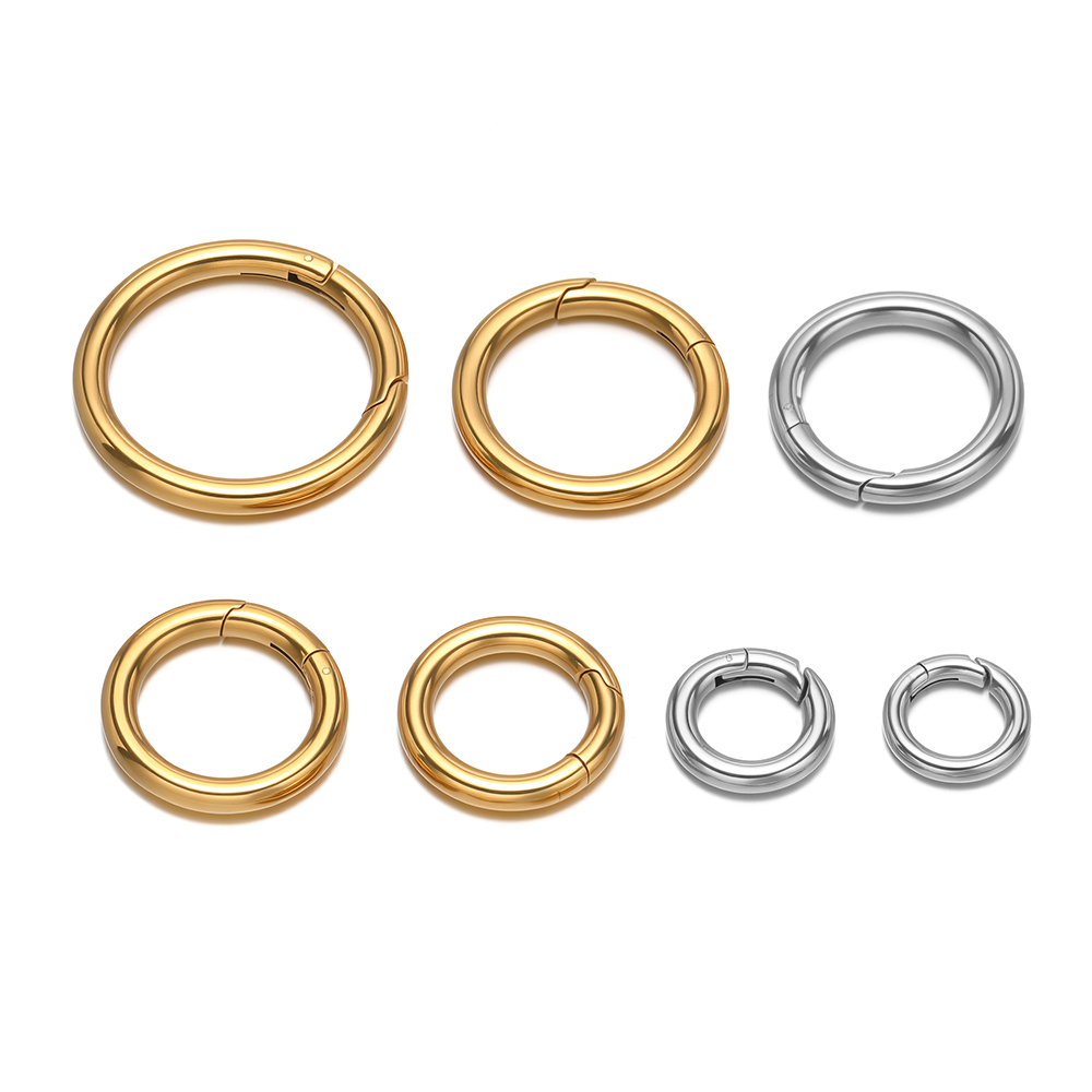 Jewelry Making Materials - 2 Teile/los Runde Federverschlüsse Edelstahl Vergoldet