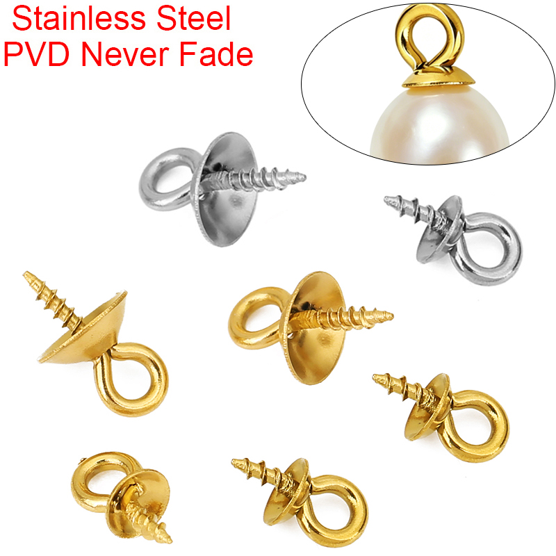 Jewelry Making Rivets - 20 Stück Edelstahl-Perlenanhänger-Verbinder 4-6 mm, Nie