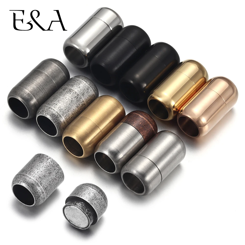 Jewelry Making Materials - Edelstahl 3mm-8mm Runde Magnetverschlüsse Lederarmband Magnet