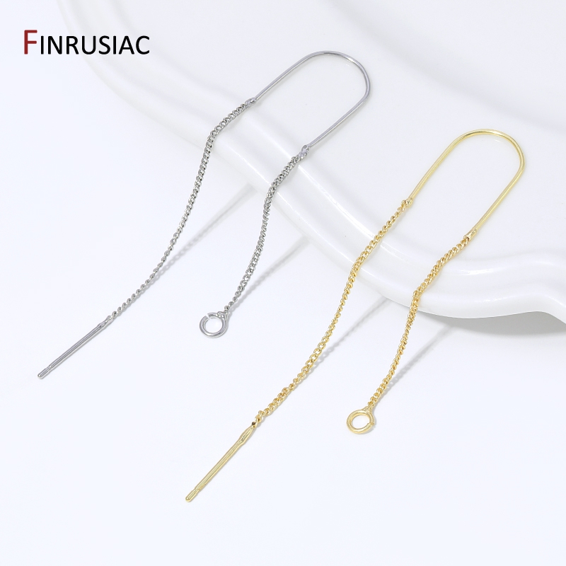 Jewelry Making Gold Wire - 18K vergoldete Messing-Ohrringe mit langer Quastenkette,