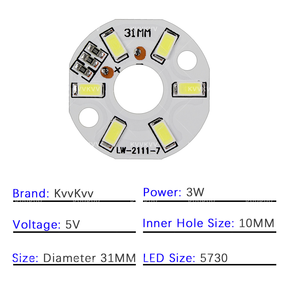 10PCS LED 5V 3W Farbe Lampe Pe – Jewelry Making Board Bewertung und Preis