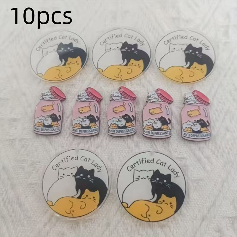10 Stück niedliche Katzenanhän – Jewelry Making Party Bewertung und Preis