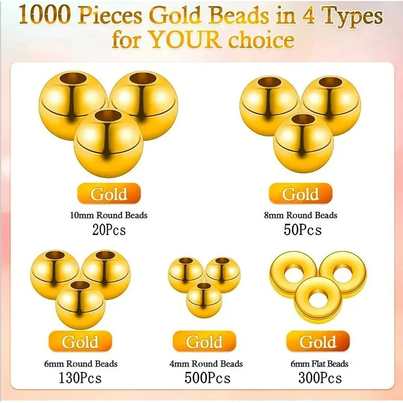 1000 Stück goldene Distanzperl – Jewelry Making Online Bewertung und Preis