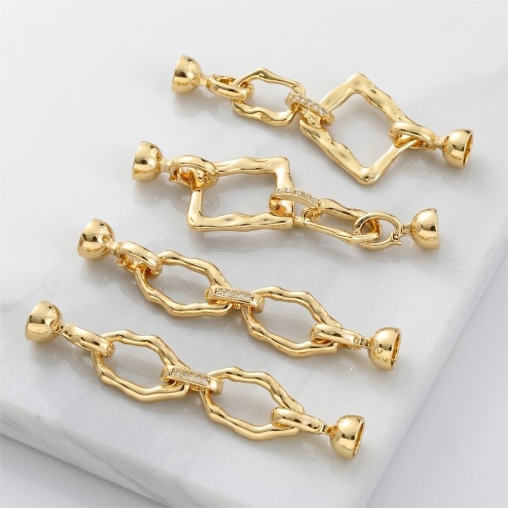1 Stück 18k vergoldete, schlic – Jewelry Making Materials Bewertung und Preis