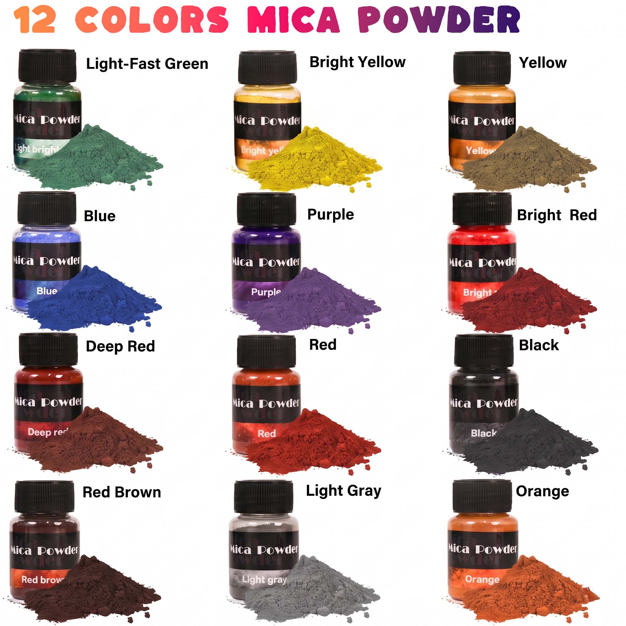 12-Farben Gips-Pigmentpulver F – Jewelry Making Techniques Bewertung und Preis