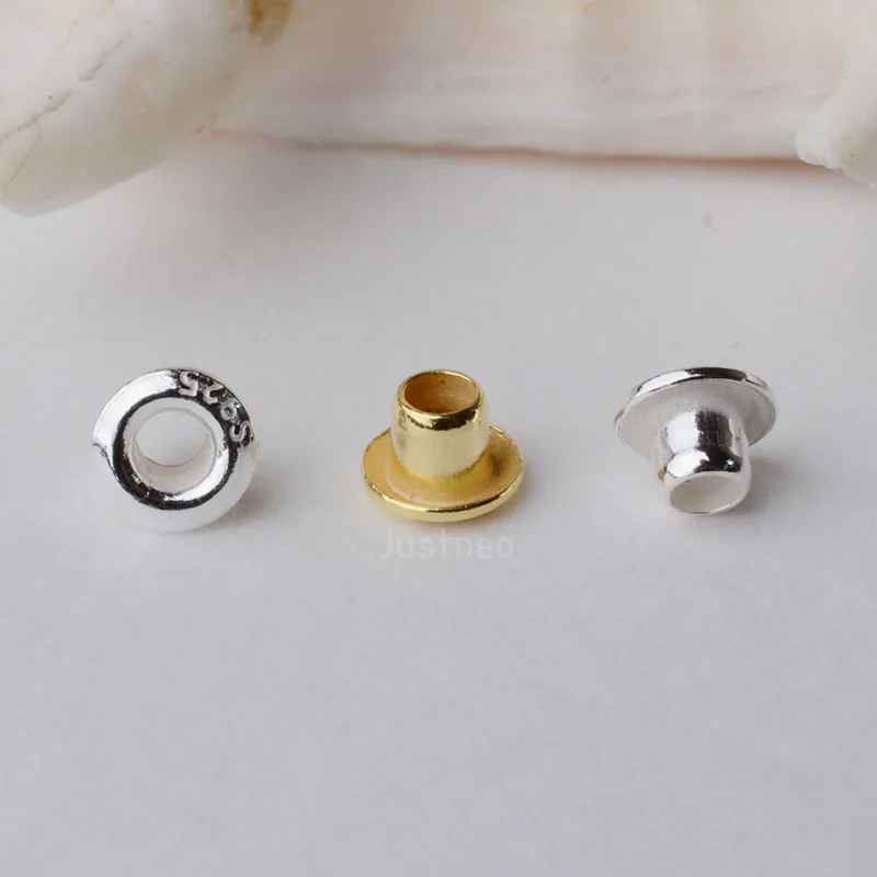 Ösenniete aus 925er-Sterlingsi – Jewelry Making Rivets Bewertung und Preis