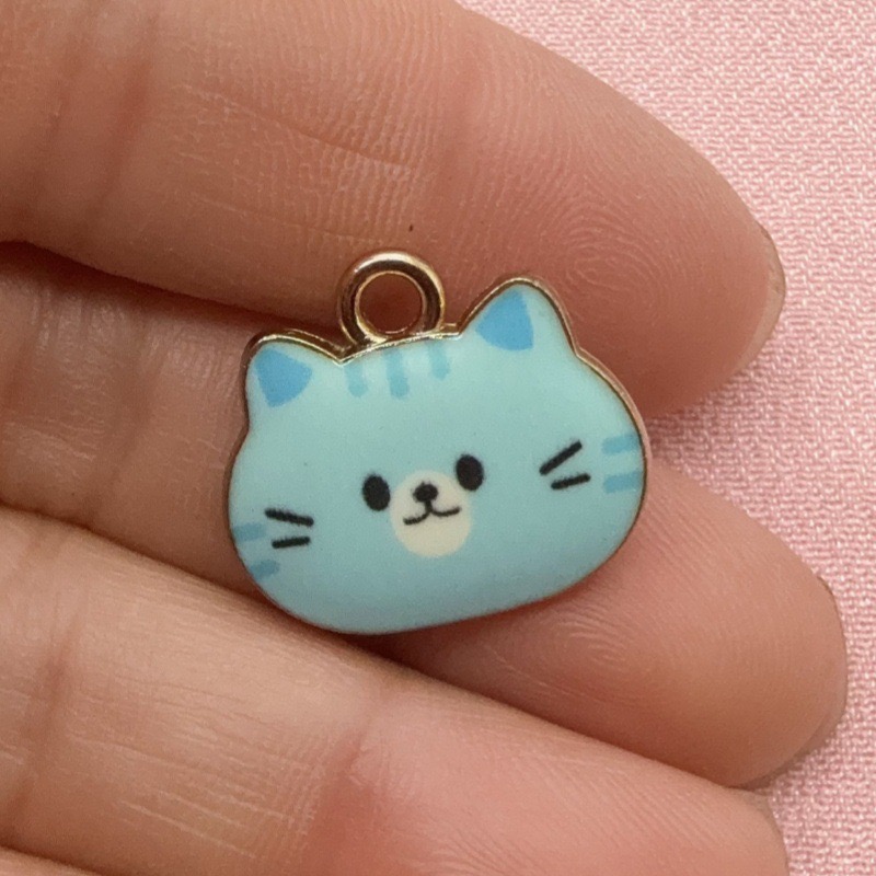 12 Stück bedruckte Katzenkopf- – Jewelry Making Party Bewertung und Preis